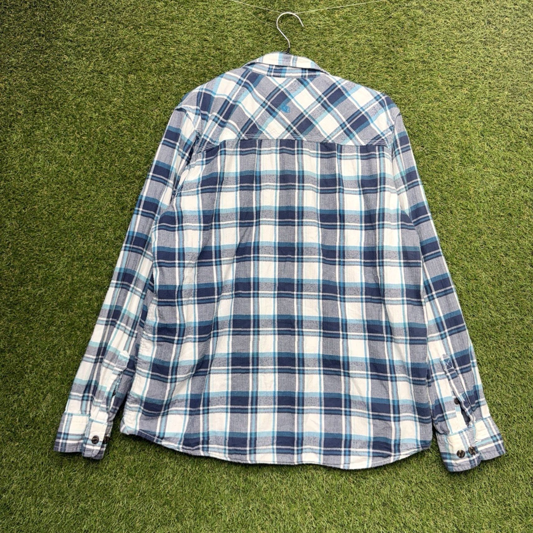 FatFace Fat Face Flannel Shirt Mens XL Blue Plaid Regular Fit Button-Up Casual Outdoor Shirt Size US XL / EU 56 / 4 - 2 Thumbnail