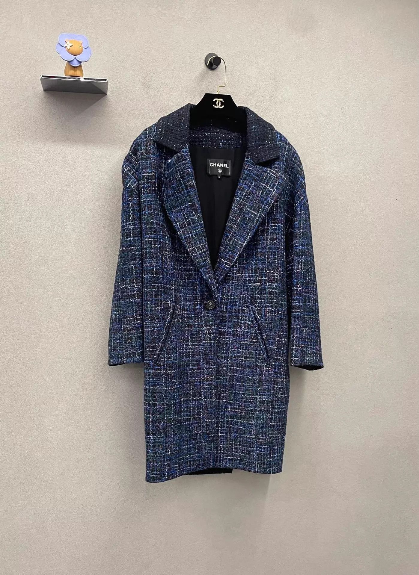 Chanel Chanel Blue Tweed Jacket Vintage 36 Size XS / US 0-2 / IT 36-38 - 3 Thumbnail