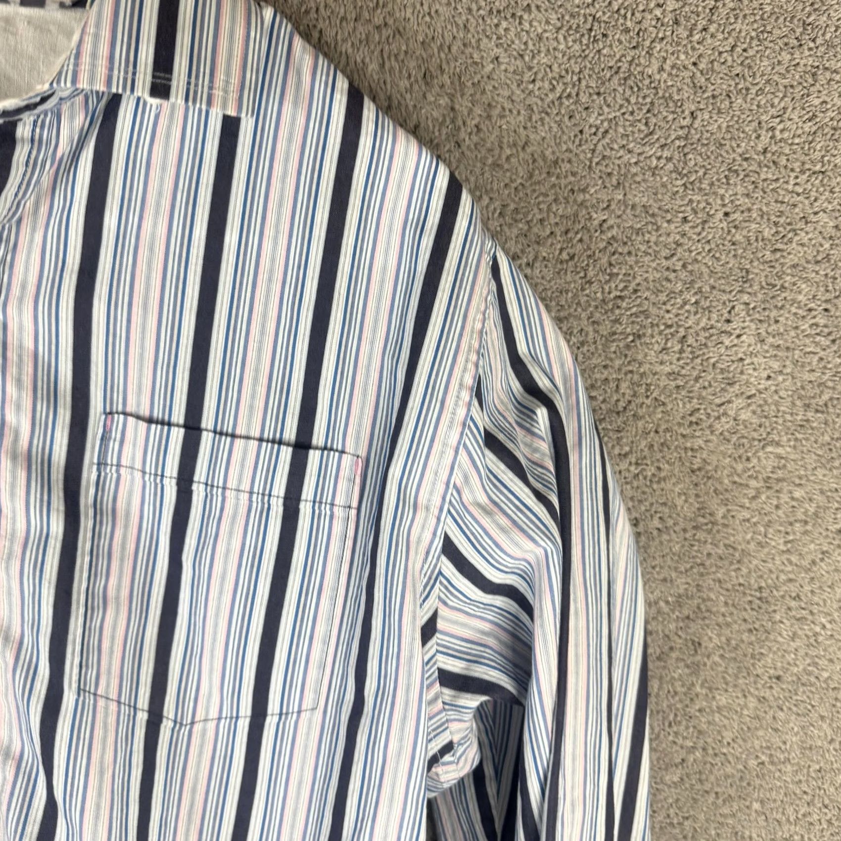 Tommy Bahama Tommy Bahama Shirt Mens M Blue Stripe Island Modern Fit Long Sleeve Cotton Shirt Size US M / EU 48-50 / 2 - 4 Thumbnail