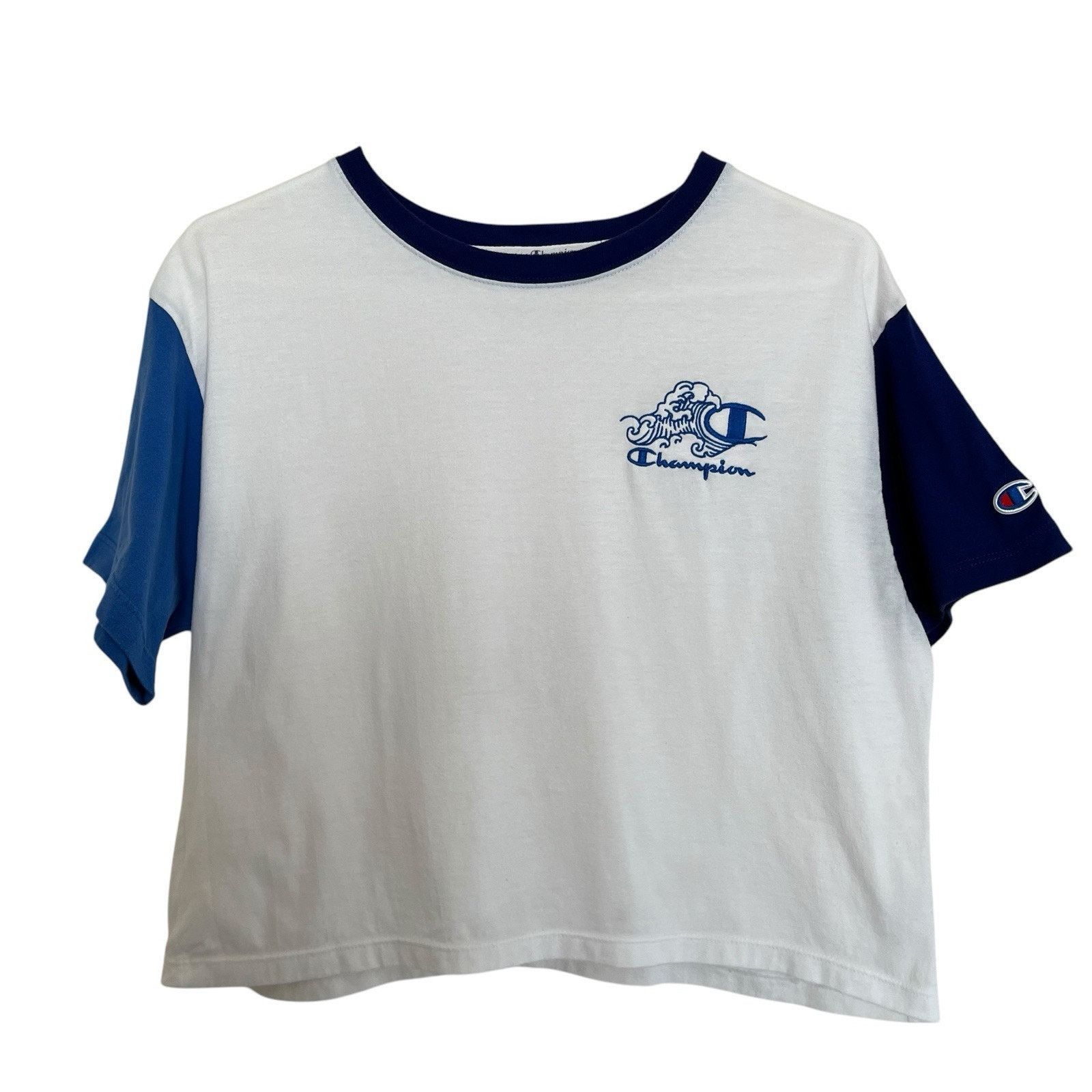 Champion Champion | Colorblock Boxy Cropped Tee Top Woman's Medium Size M / US 6-8 / IT 42-44 - 5 Thumbnail