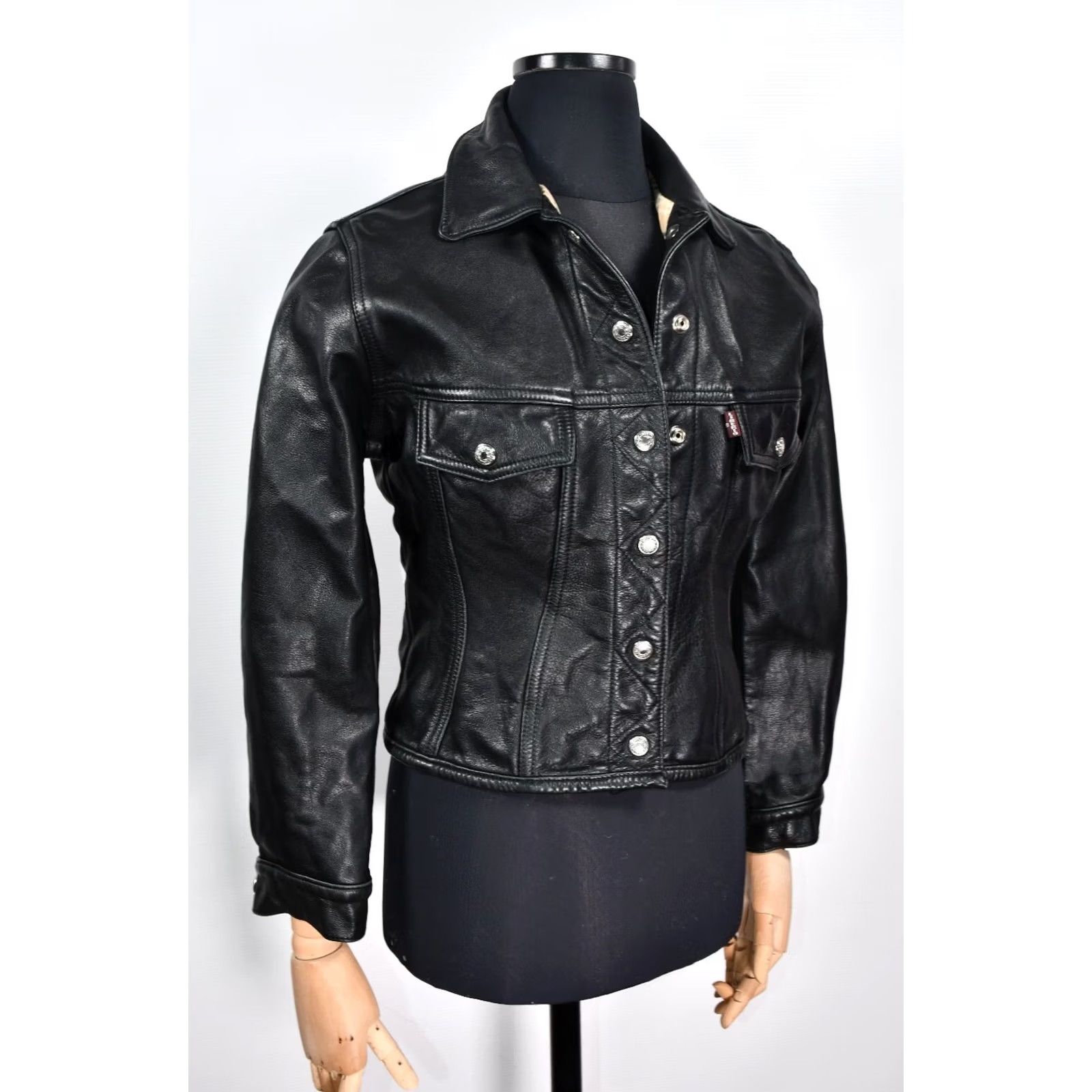 Vintage LIBERTO Jacket Outerwear Women's Vintage Leather Jacket M Black Motorcycle Jacket Size M / US 6-8 / IT 42-44 - 7 Thumbnail