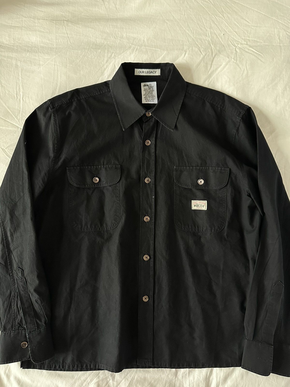 トップス our legacy stussy workshop RANCH SHIRT Our Legacy - Ranch Shirt Black High Twist Twill