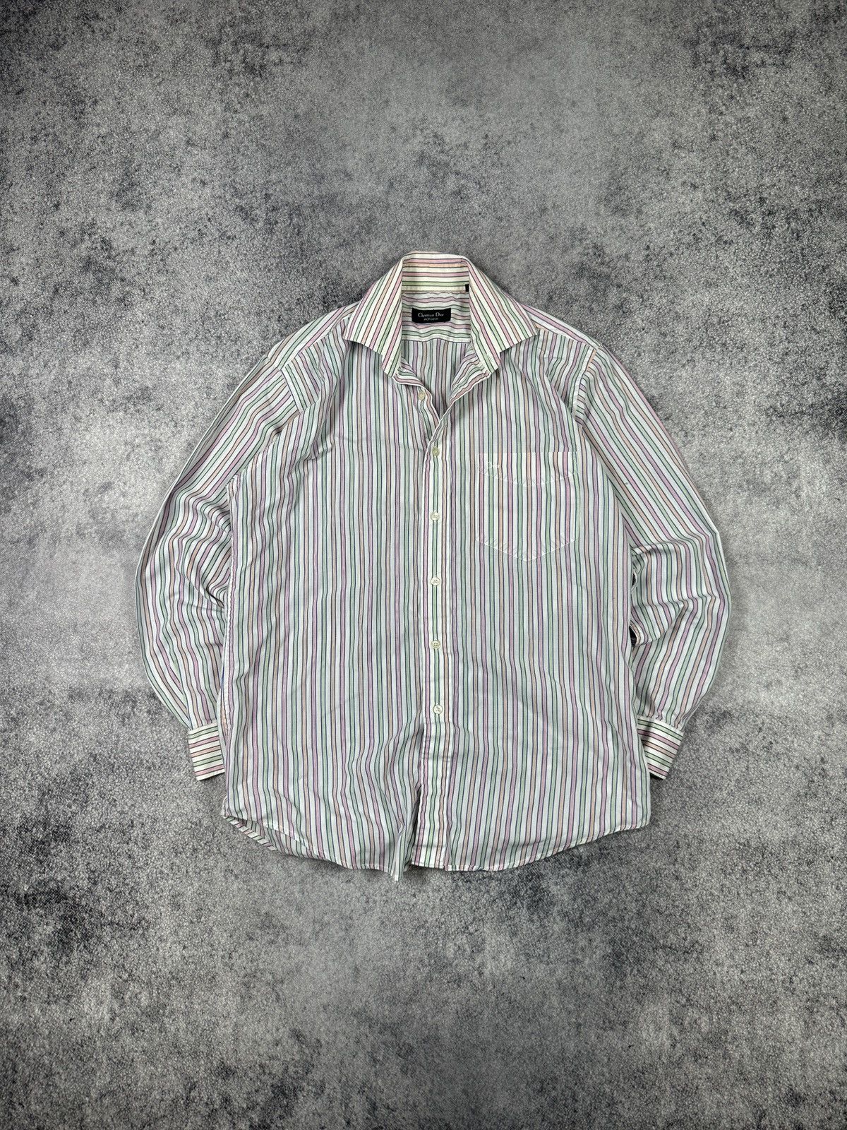 Christian Dior Monsieur Vintage Christian Dior Monsieur Button Shirt Luxury Rare VTg Size US L / EU 52-54 / 3 - 1 Thumbnail