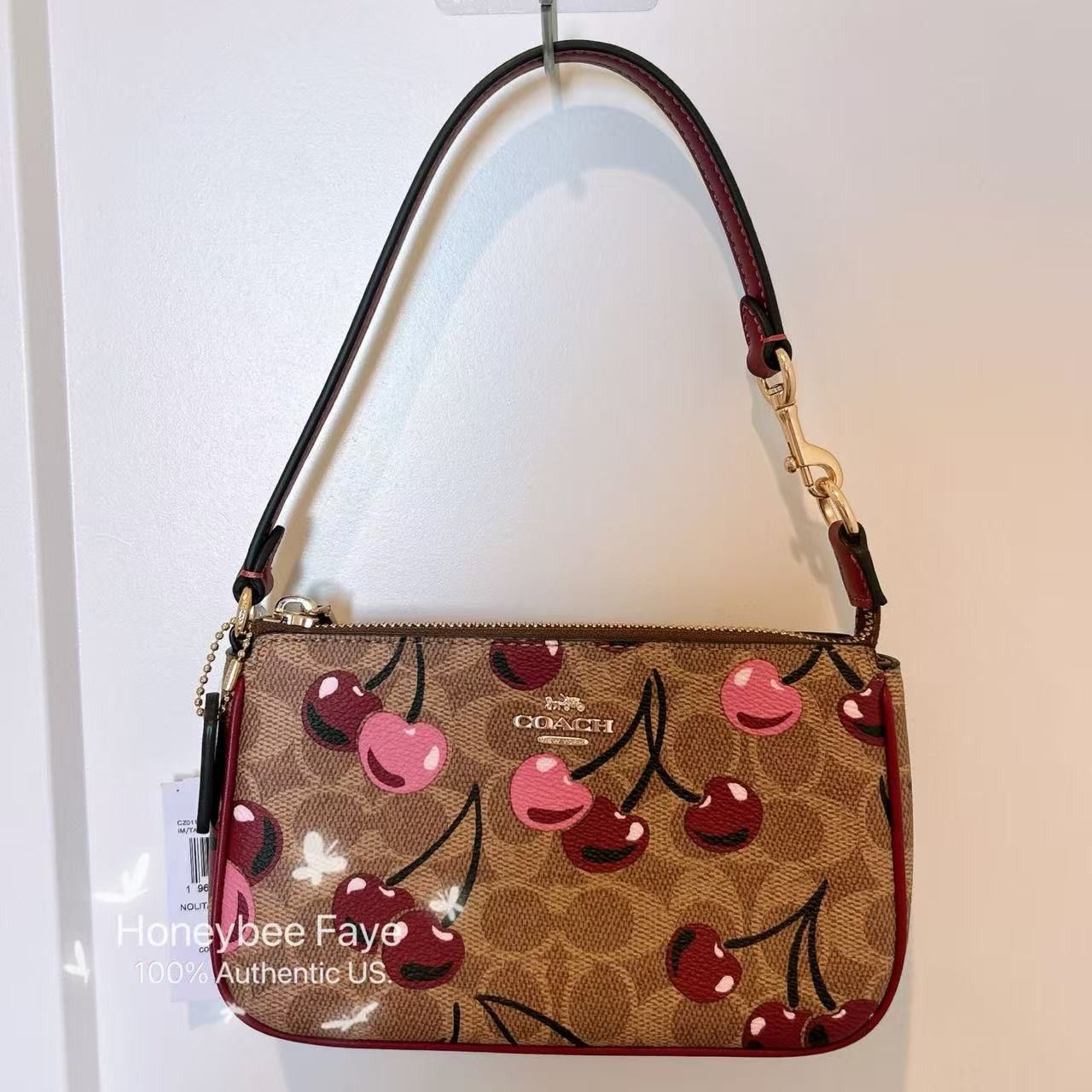 Coach Nolita 19 With Cherry Print CZ011 plus extended chain Size ONE SIZE - 6 Thumbnail