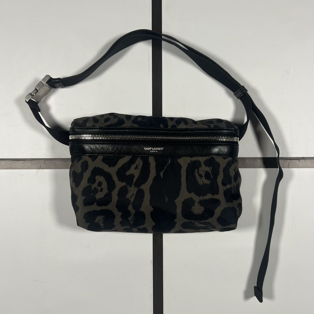 Saint Laurent Paris |[ SS18 Saint Laurent “City” Foldable Leopard Backpack ]| Size ONE SIZE - 8 Thumbnail