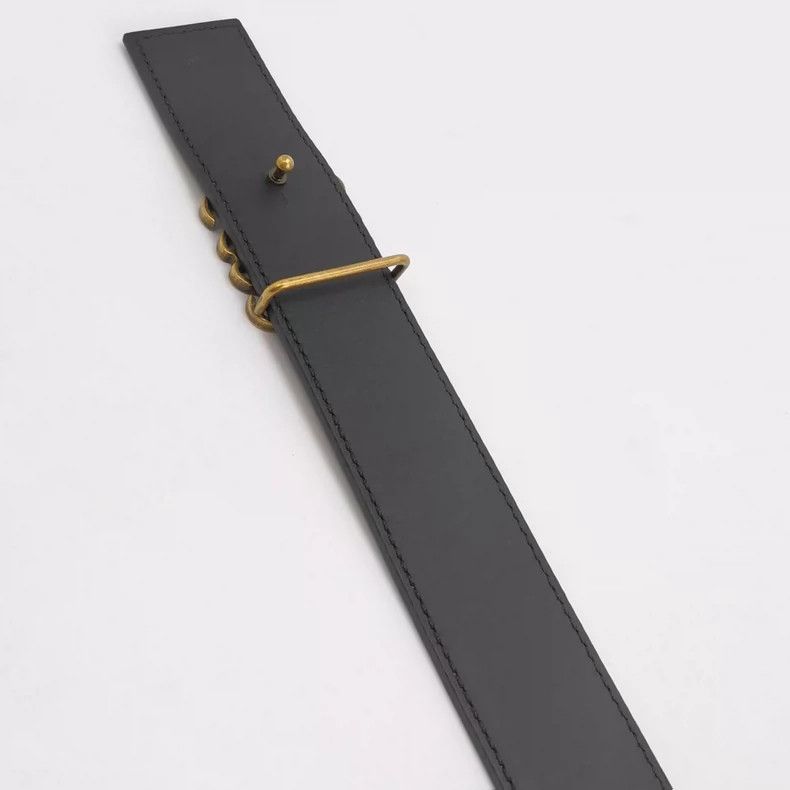 Loewe LOEWE Anagram leather patch metal buckle double sided belt Size ONE SIZE - 3 Thumbnail