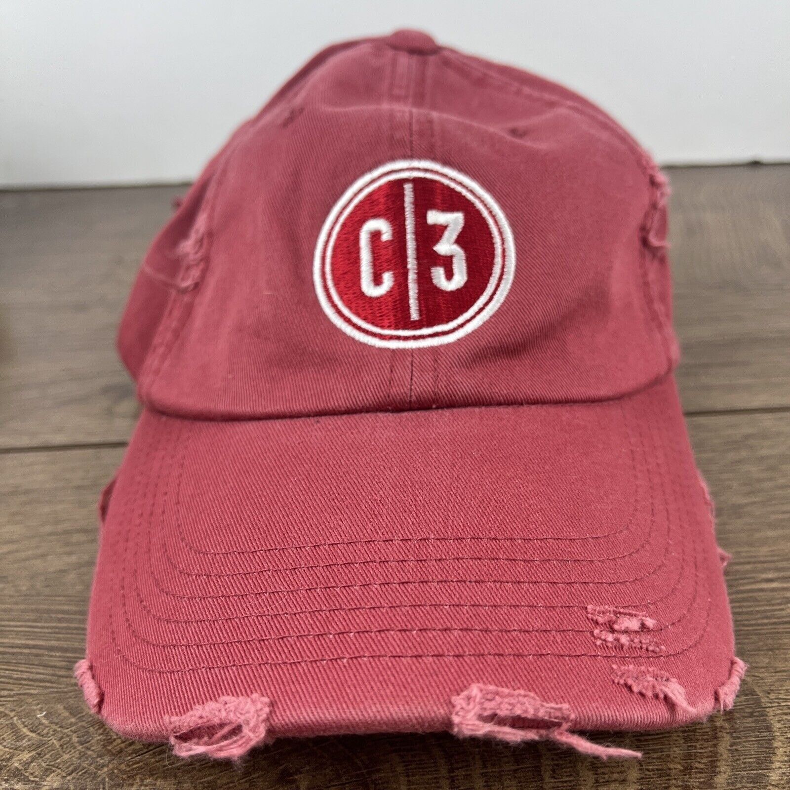Other C3 Hat C3 Red Hat Adjustable Adult Size Hat Red Cap Size ONE SIZE - 4 Thumbnail