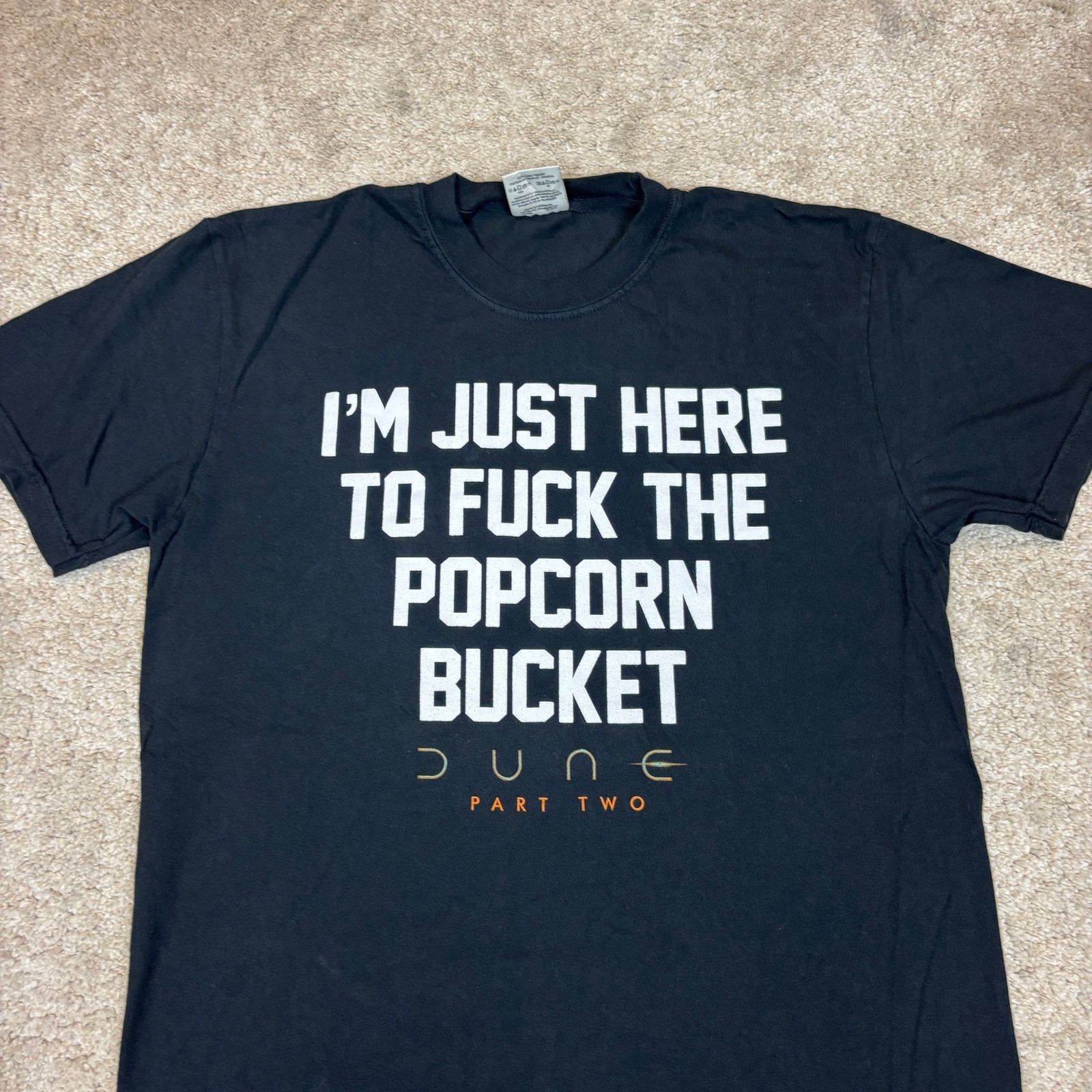 Comfort Colors Dune Part Two I'm Just Here to F*ck The Popcorn Shirt Medium Size US M / EU 48-50 / 2 - 2 Thumbnail