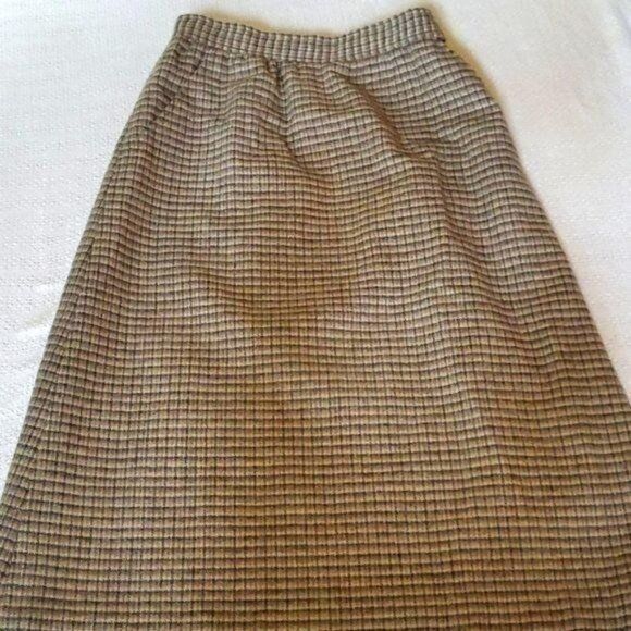 Vintage Austin Hill Vintage Union Made Wool Brown Plaid Lined Zipper Size 30" / US 8 / IT 44 - 1 Thumbnail