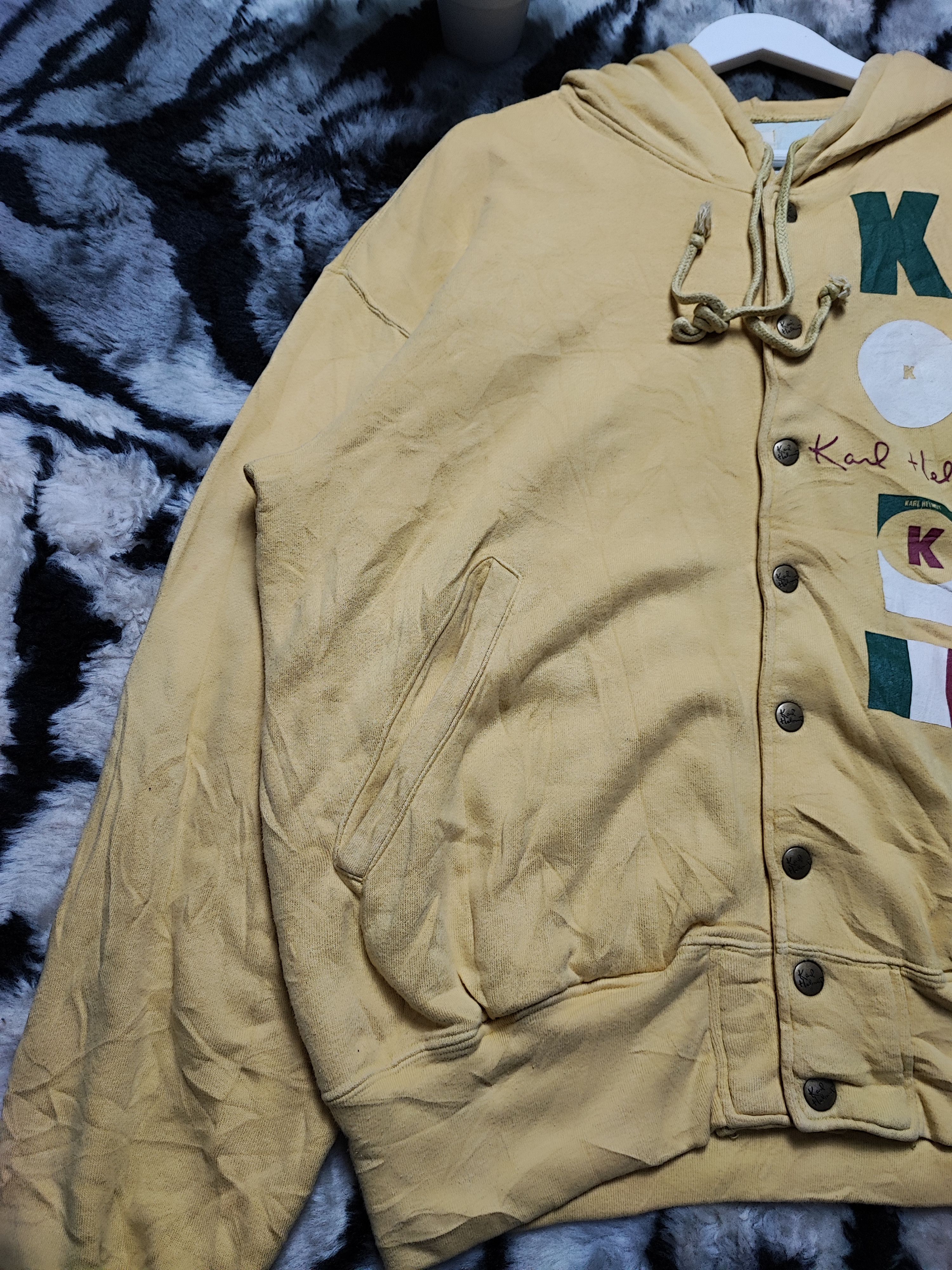 Designer Vintage Karl Helmut Big Logo Patched Zip up Hoodie Size US L / EU 52-54 / 3 - 5 Thumbnail