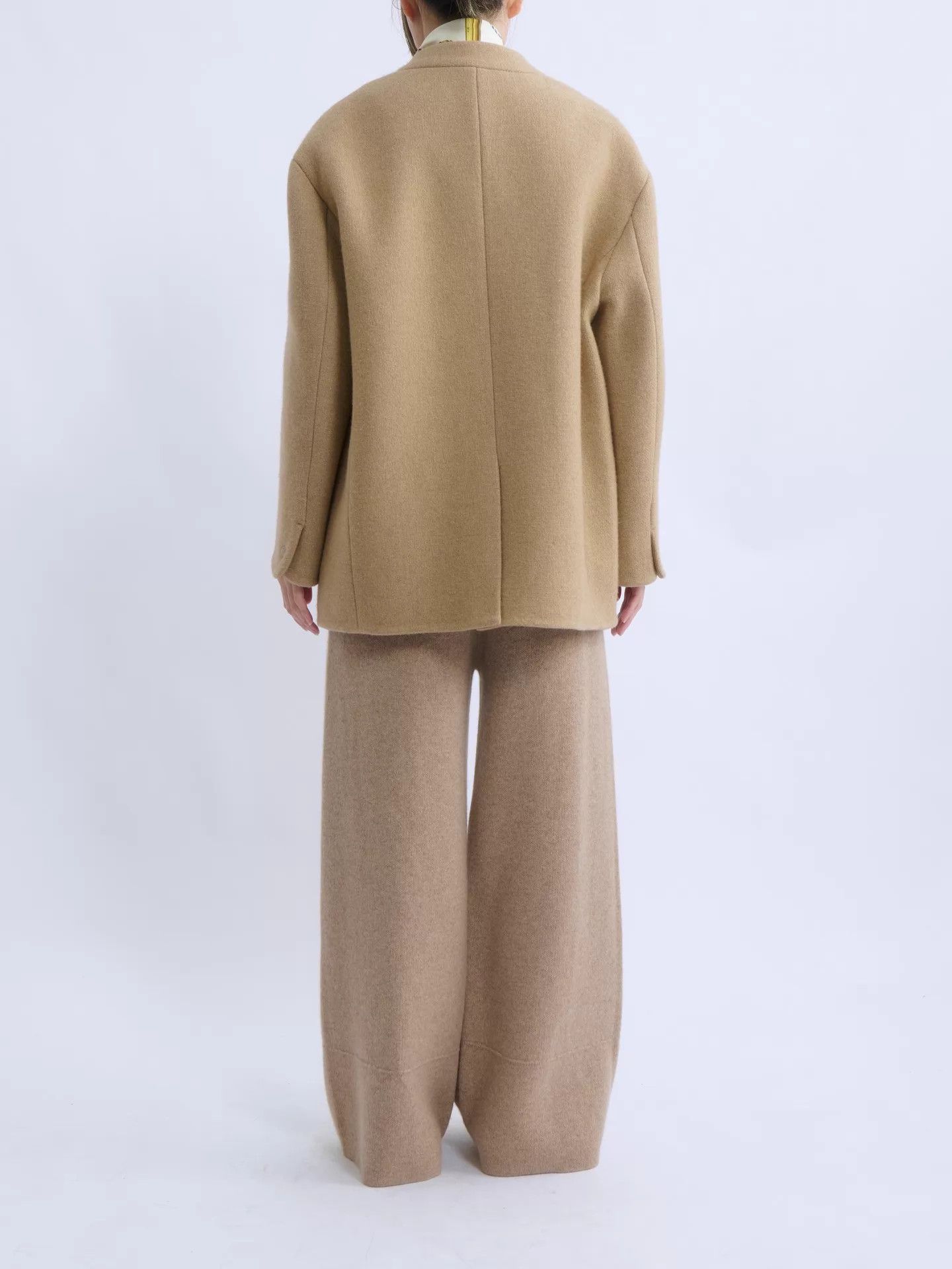 Other Epigram Collarless Wool Blend Minimalist Jacket Size M / US 6-8 / IT 42-44 - 3 Thumbnail