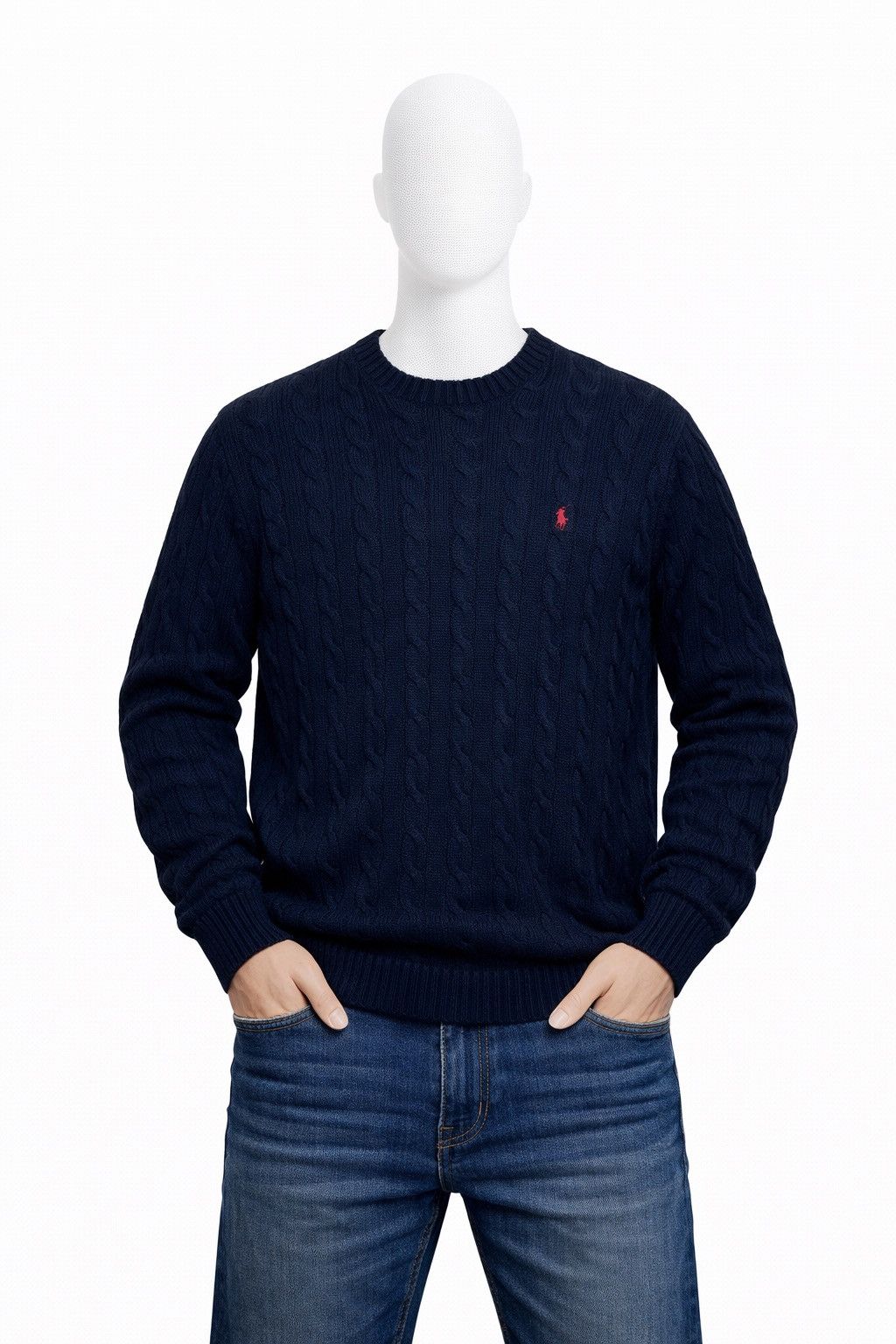 Polo Ralph Lauren Polo Ralph Lauren Navy Cable Knit Sweater PRL Size XXL Size US XXL / EU 58 / 5 - 1 Thumbnail