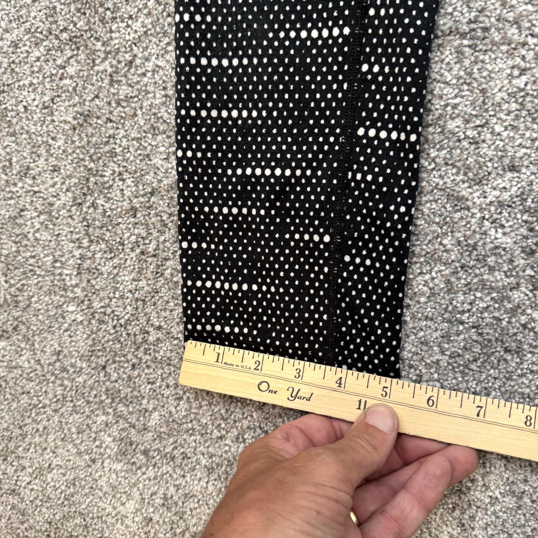Nike Nike Dri-FIT Pants Womens Medium Black White Polka Dot Running Tights 646235-019 Size 32" / US 10 / IT 46 - 3 Thumbnail