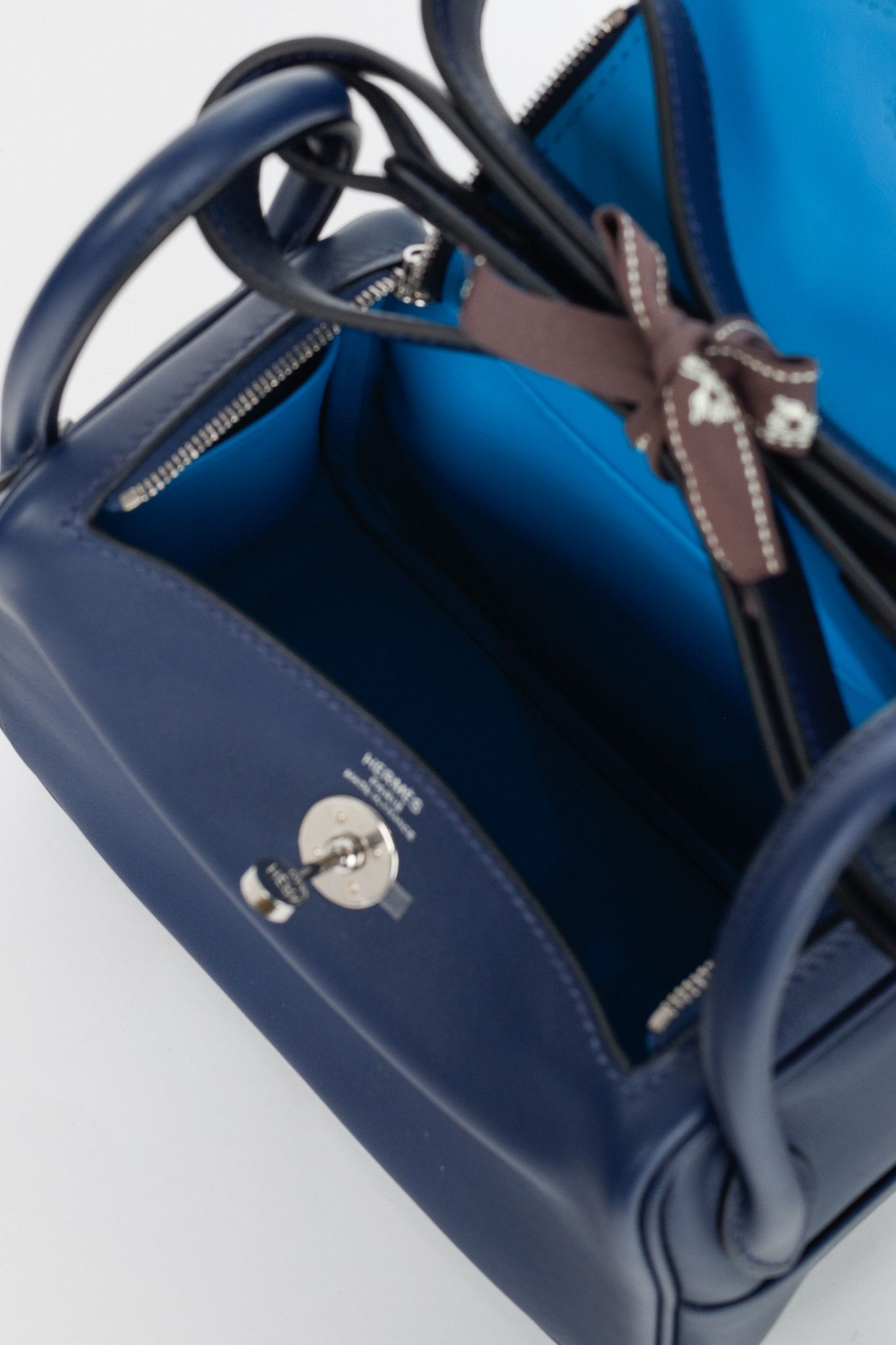 Hermes Hermes Lindy II Mini Verso Bleu Navy Swift Shoulder Bag Size ONE SIZE - 13 Thumbnail