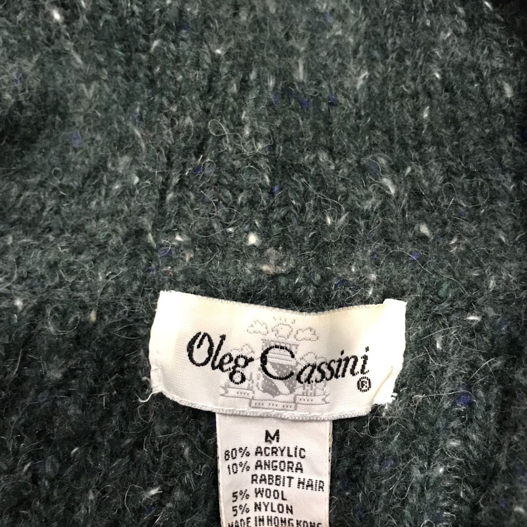 Oleg Cassini Oleg Cassini Jacket Womens M Green shark tooth acrylic blend b20 Size M / US 6-8 / IT 42-44 - 2 Thumbnail