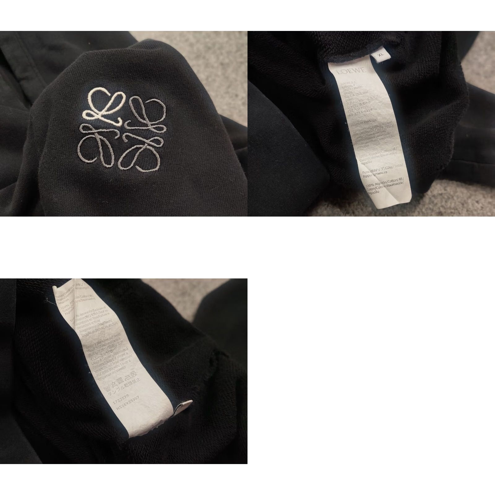 Loewe Loewe mini classic logo black oversized hoodie XL Men Cotton Canvas Logo Authentic Pullover Crew Neck Fall Black CI Size US XL / EU 56 / 4 - 10 Thumbnail