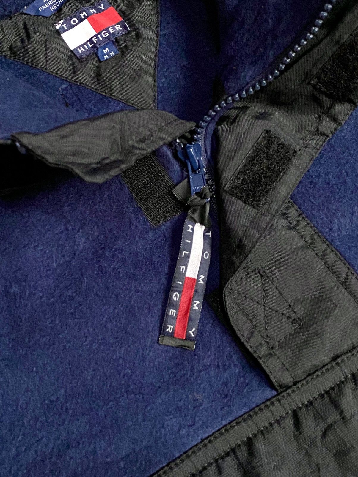 Tommy Hilfiger Vintage 90s Tommy Hilfiger Fleece Anorak Hoodie Jacket Size US M / EU 48-50 / 2 - 9 Thumbnail