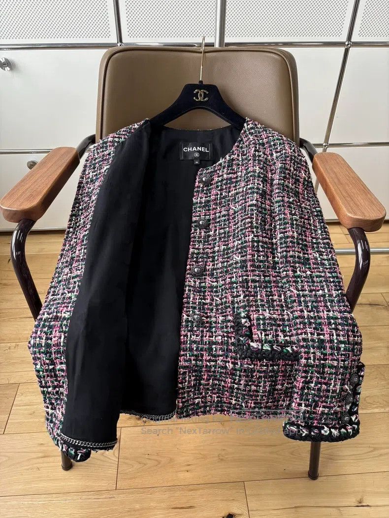 Chanel Chanel 19P pink, purple and green mixed colour tweed knitt Size XS / US 0-2 / IT 36-38 - 5 Thumbnail