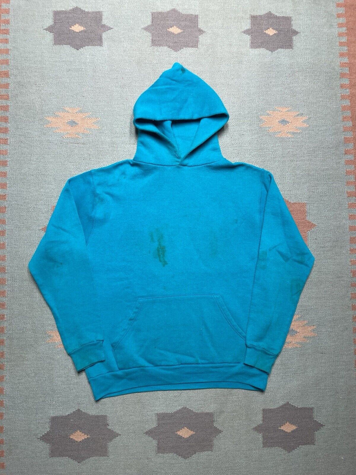 Russell Athletic × Vintage 80s Russell athletic pullover hoodie teal blank teal blue M Size US M / EU 48-50 / 2 - 1 Thumbnail