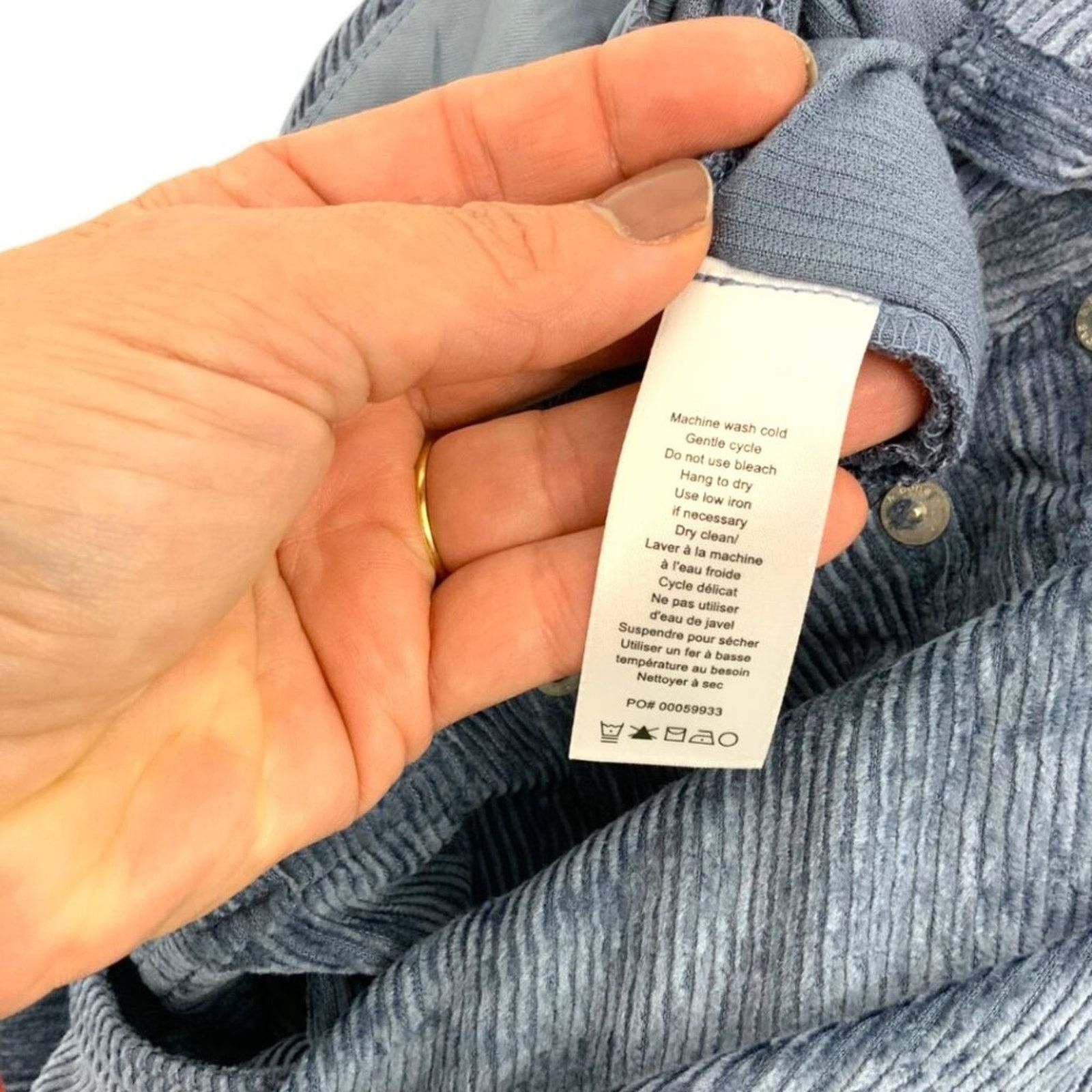 Rag & Bone Rag & Bone Rosa Crop Corduroy Pants Blue Sz 30 NWT $395 MSRP Size 30" / US 8 / IT 44 - 6 Thumbnail