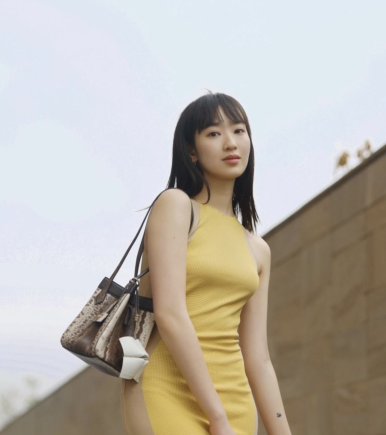 Fendi Fendi Yellow Jersey Dress Size XS / US 0-2 / IT 36-38 - 4 Thumbnail