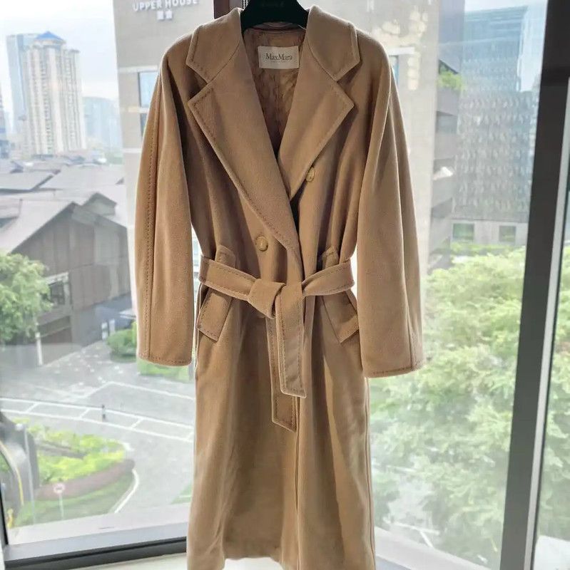 Max Mara MaxMara Camel Wool Women's Coat 0089 Size ONE SIZE - 1 Thumbnail