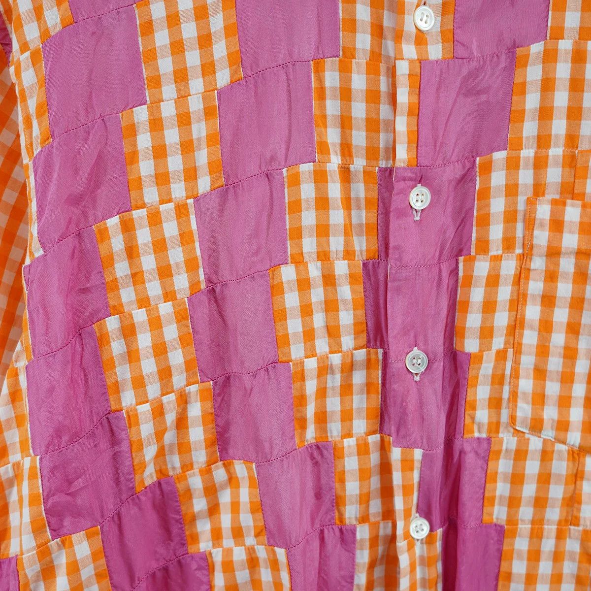 Comme des Garcons Oversized Patchwork Gingham Check Button Up Shirt Size US L / EU 52-54 / 3 - 4 Thumbnail
