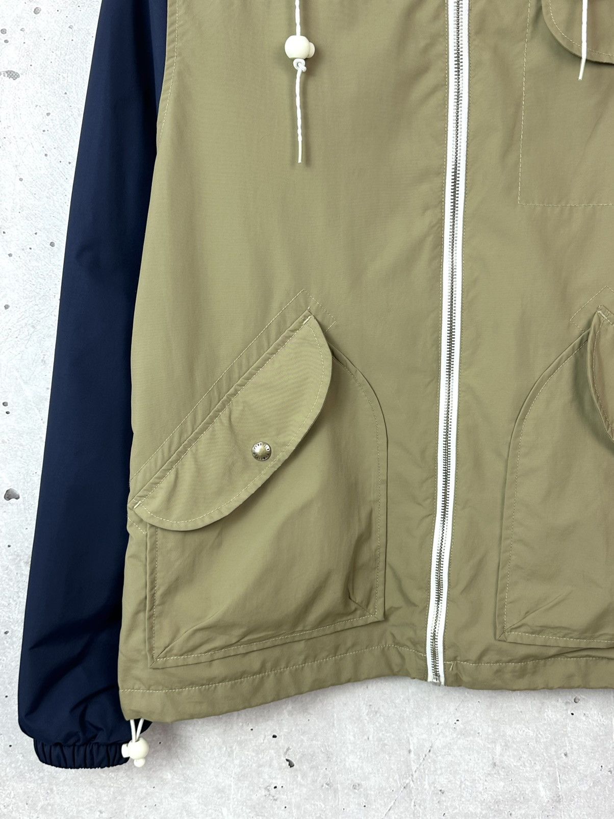 Penfield Penfield Blue-Beige Nylon Patch Pocket Men’s Hooded Jacket Size US M / EU 48-50 / 2 - 4 Thumbnail