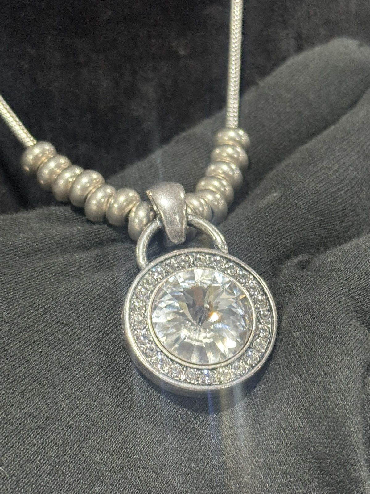 Jewelry Vintage Miglio Crystal Pendant Necklace Statement Jewelry Size ONE SIZE - 14 Thumbnail