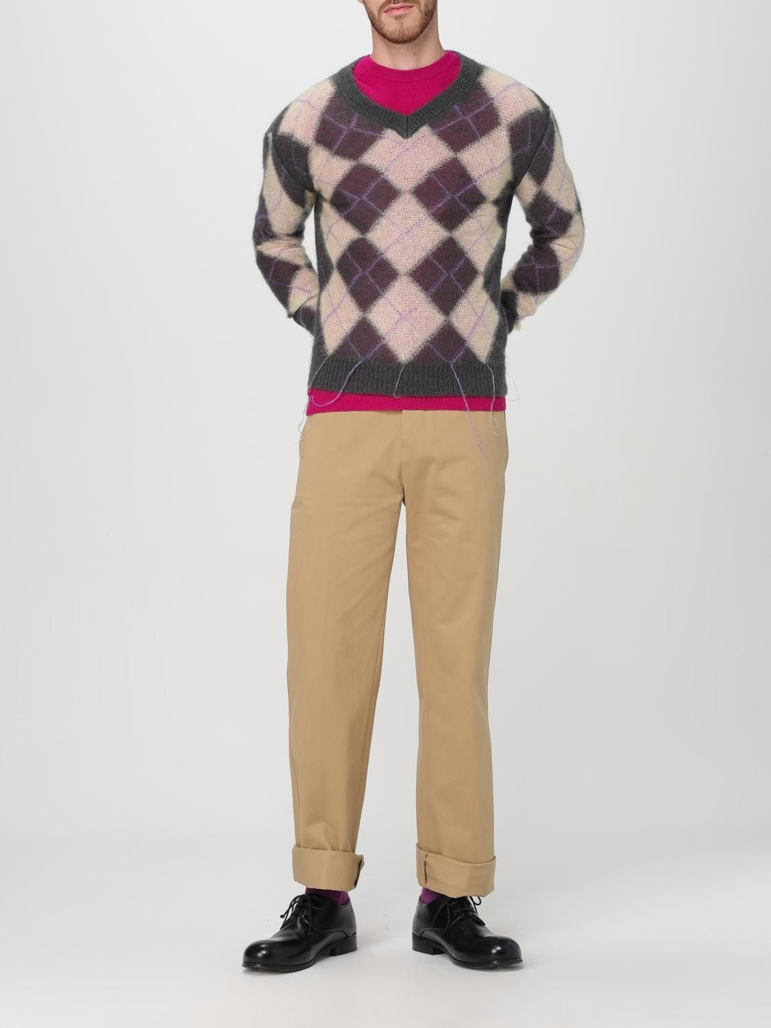 Marni o1w1db11125 Sweater in Grey/Beige Size US M / EU 48-50 / 2 - 5 Thumbnail