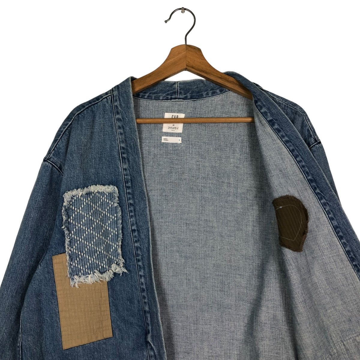 Japanese Brand 🔥VINTAGE KIMONO DENIM JAPAN TRADITIONAL PATCH WORK DESIGN Size US S / EU 44-46 / 1 - 12 Thumbnail