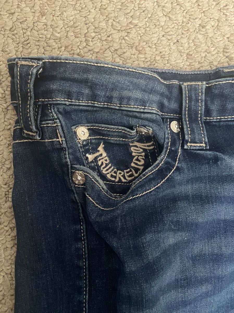 True Religion True Religion Writing Logo Jeans Size US 34 / EU 50 - 4 Thumbnail