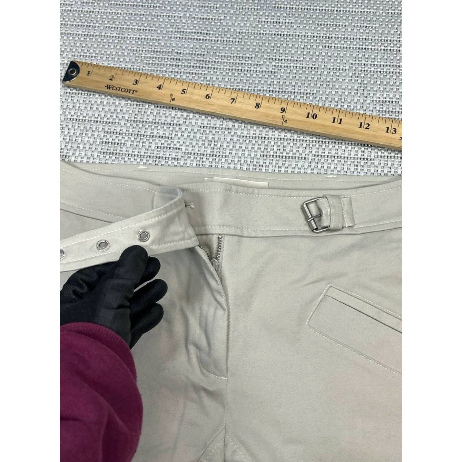Vintage Purificacion Garcia Pants Womens 40 Beige Canvas Cotton Mid Rise Skinny Leg Size 27" / US 4 / IT 40 - 6 Thumbnail
