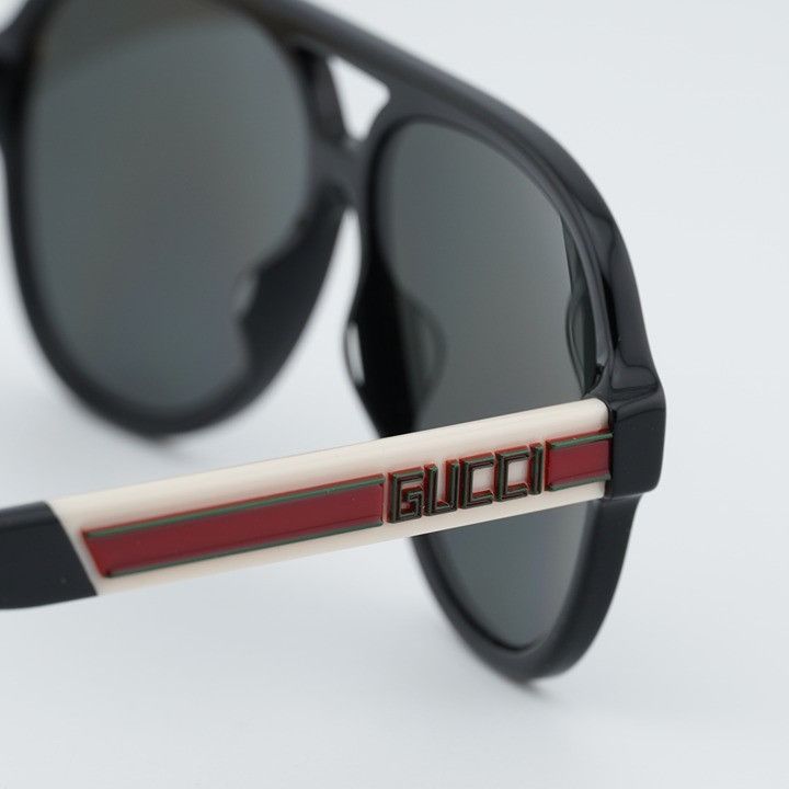 Gucci Gucci GG0463S 002 Sunglasses Black Aviator Frame, Grey Size ONE SIZE - 6 Thumbnail