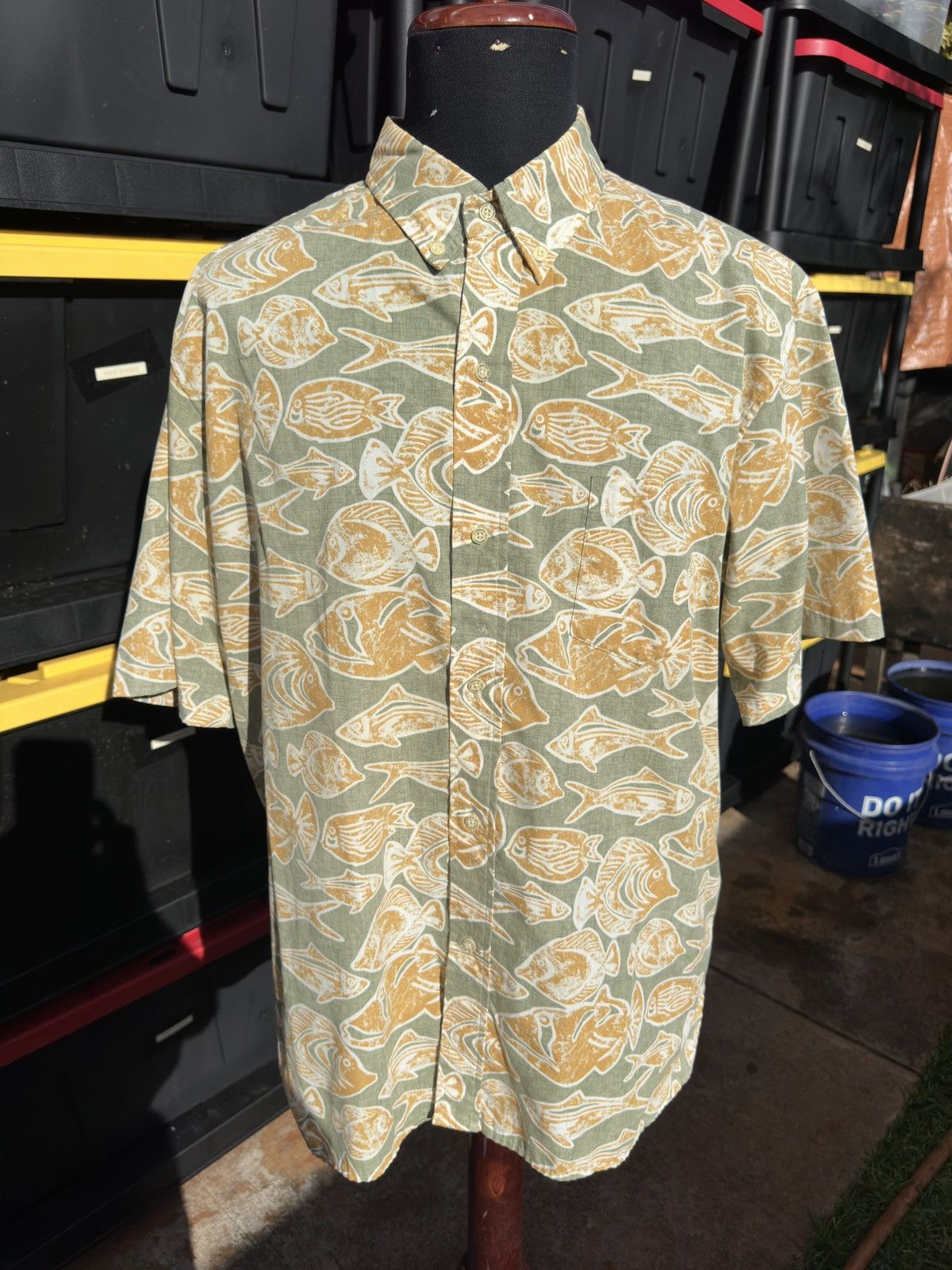 Reyn Spooner Reyn Spooner Orange/Green Hawaiian Print Men's XL Size US XL / EU 56 / 4 - 1 Thumbnail
