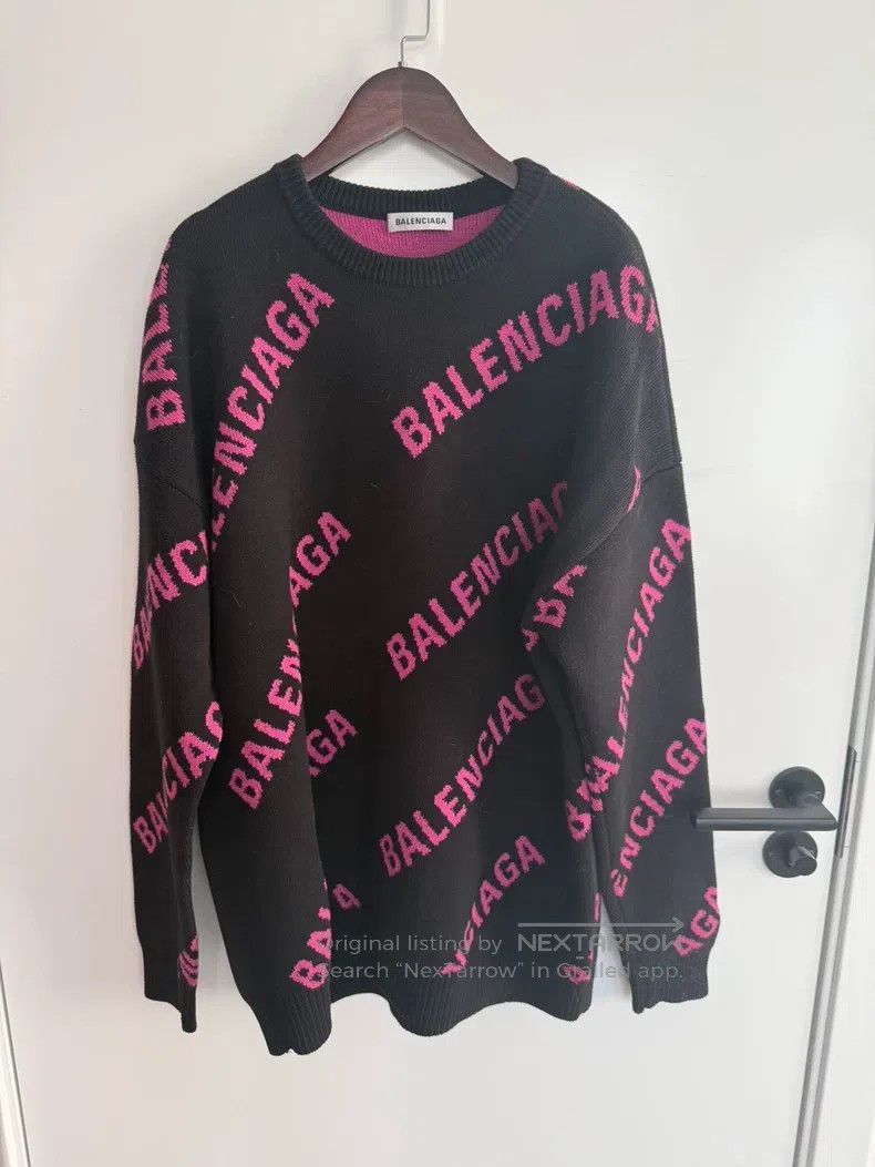 Balenciaga Balenciaga Classic Pink and Black Color Sweater Size US S / EU 44-46 / 1 - 1 Thumbnail