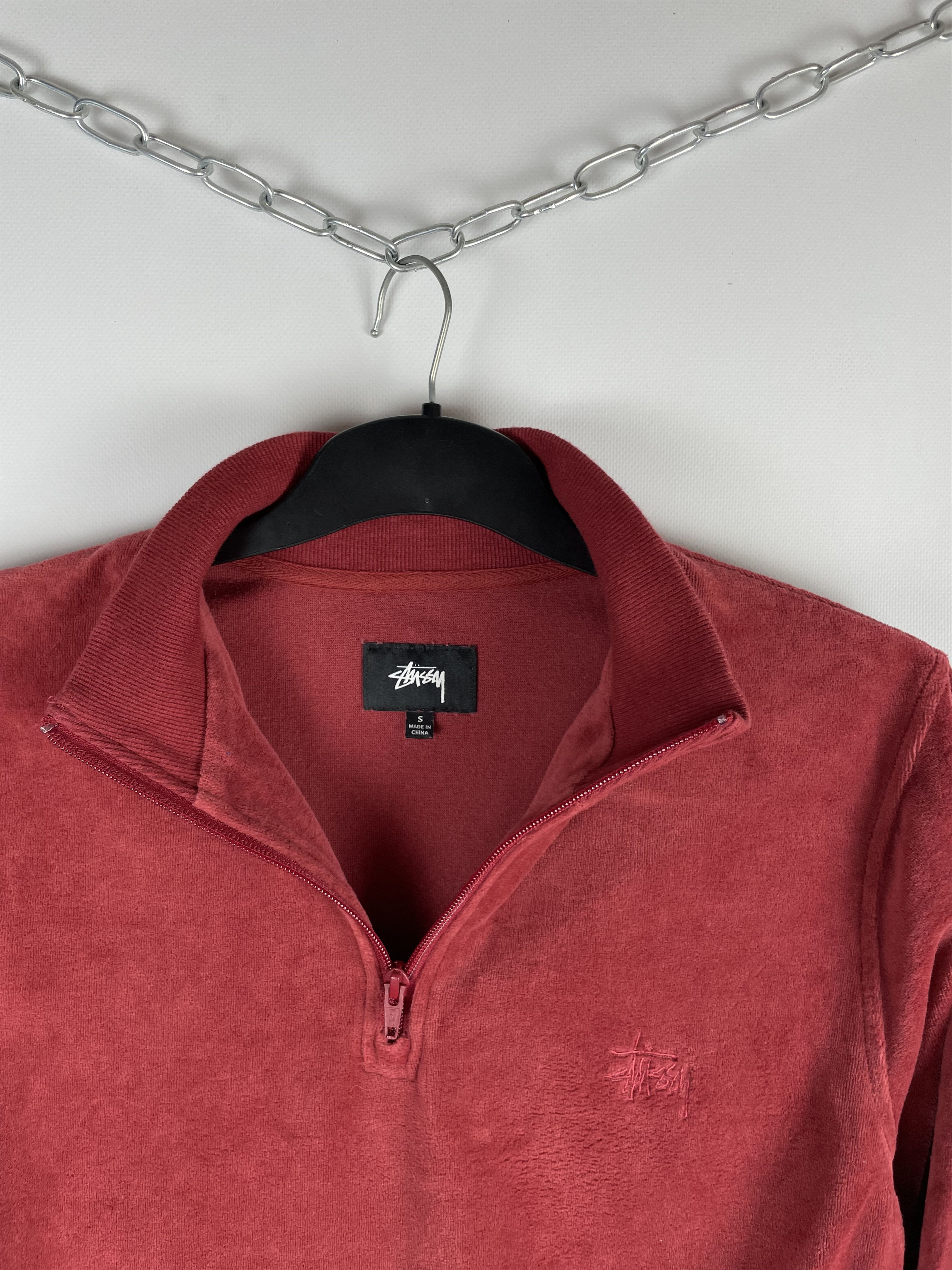 Stussy Vintage 90's Stussy 1/3 Velour Zip Sweatshirt Size US S / EU 44-46 / 1 - 5 Thumbnail