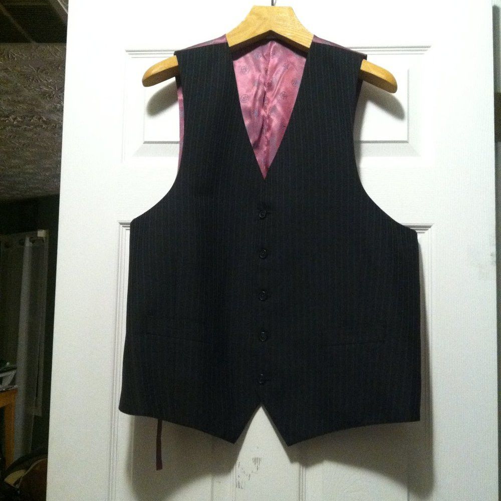 Sean John SEAN JOHN MEN'S NEW BLACK 65%POLYESTER 35%RAYON VEST LARGE Size US L / EU 52-54 / 3 - 2 Thumbnail