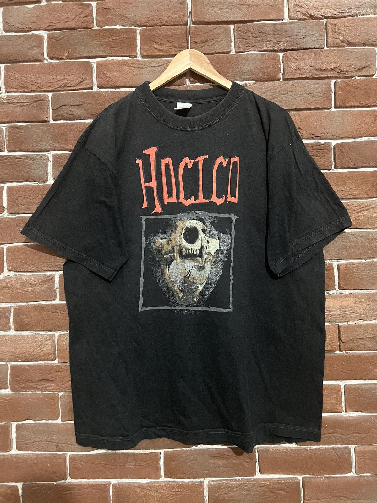 image of Band Tees x Tour Tee Vintage 90's Hocico Electro Rave Metal Band Tshirt Tour in Black (Size XL)