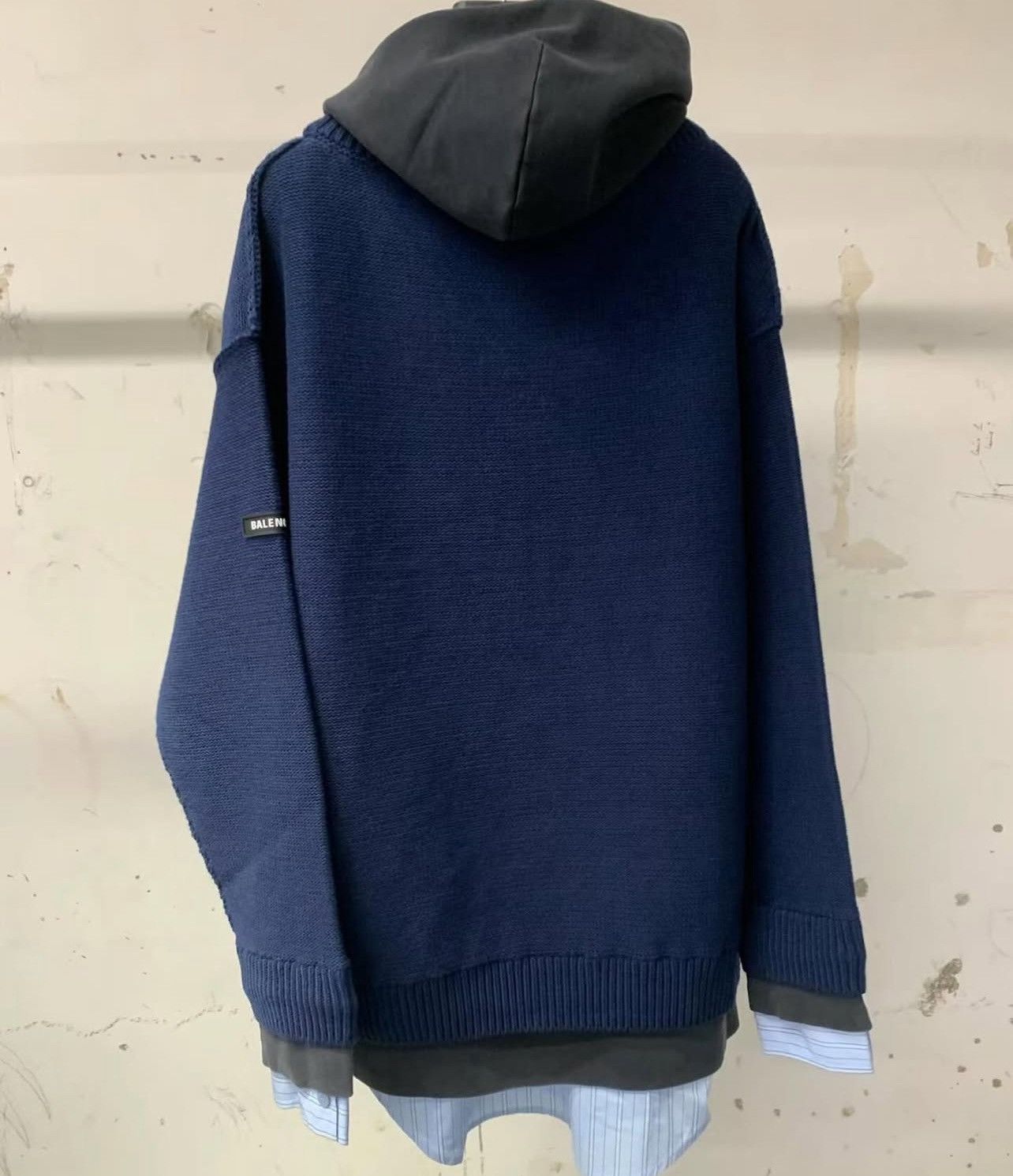 Balenciaga Layered Knit Hoodie Size US M / EU 48-50 / 2 - 2 Thumbnail