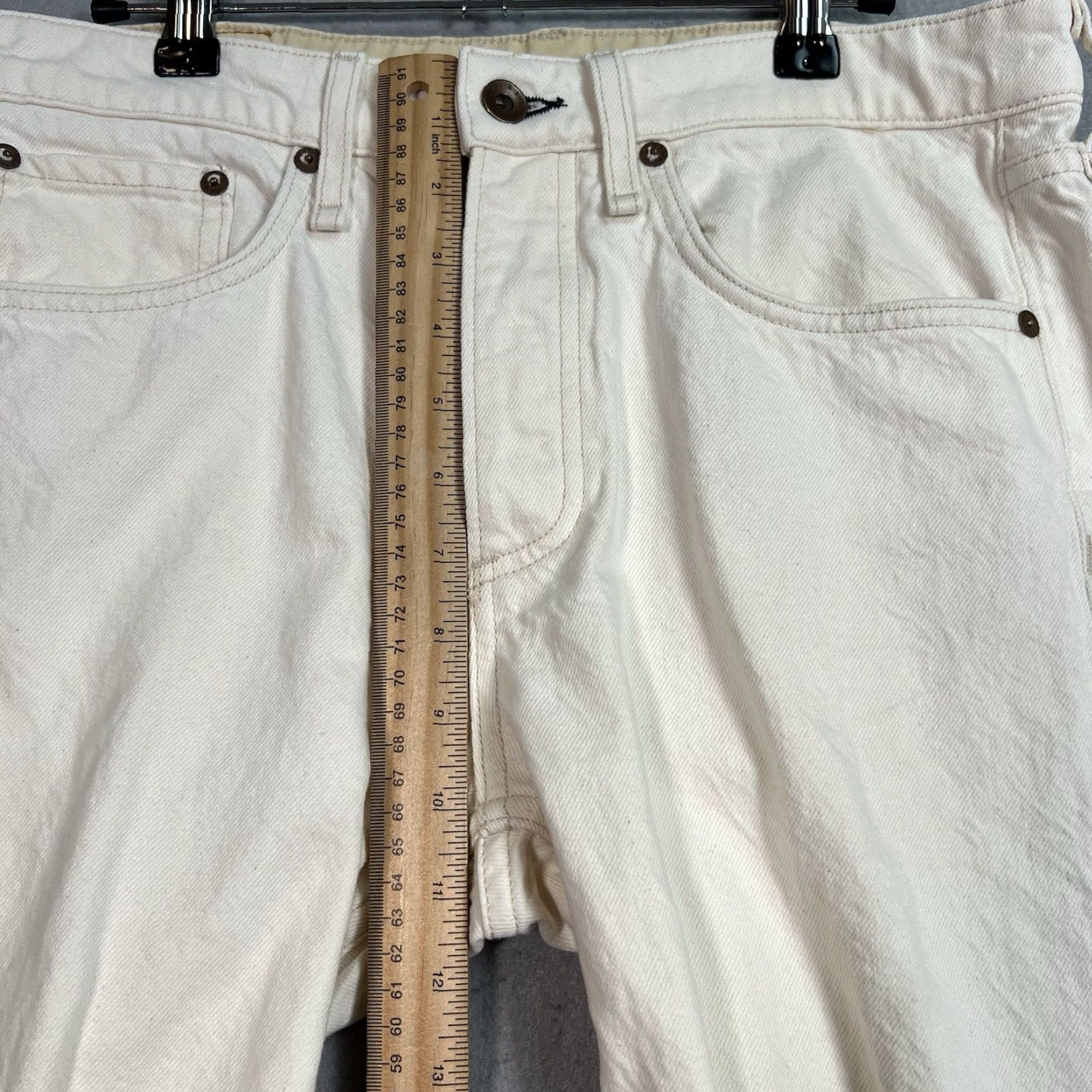 Rag & Bone Rag & bone Womens Jeans 26 White Organic Cotton Rosa Mid-Rise Boyfriend Rip Knee Jeans Size 24" / US 00 / IT 34 - 7 Thumbnail