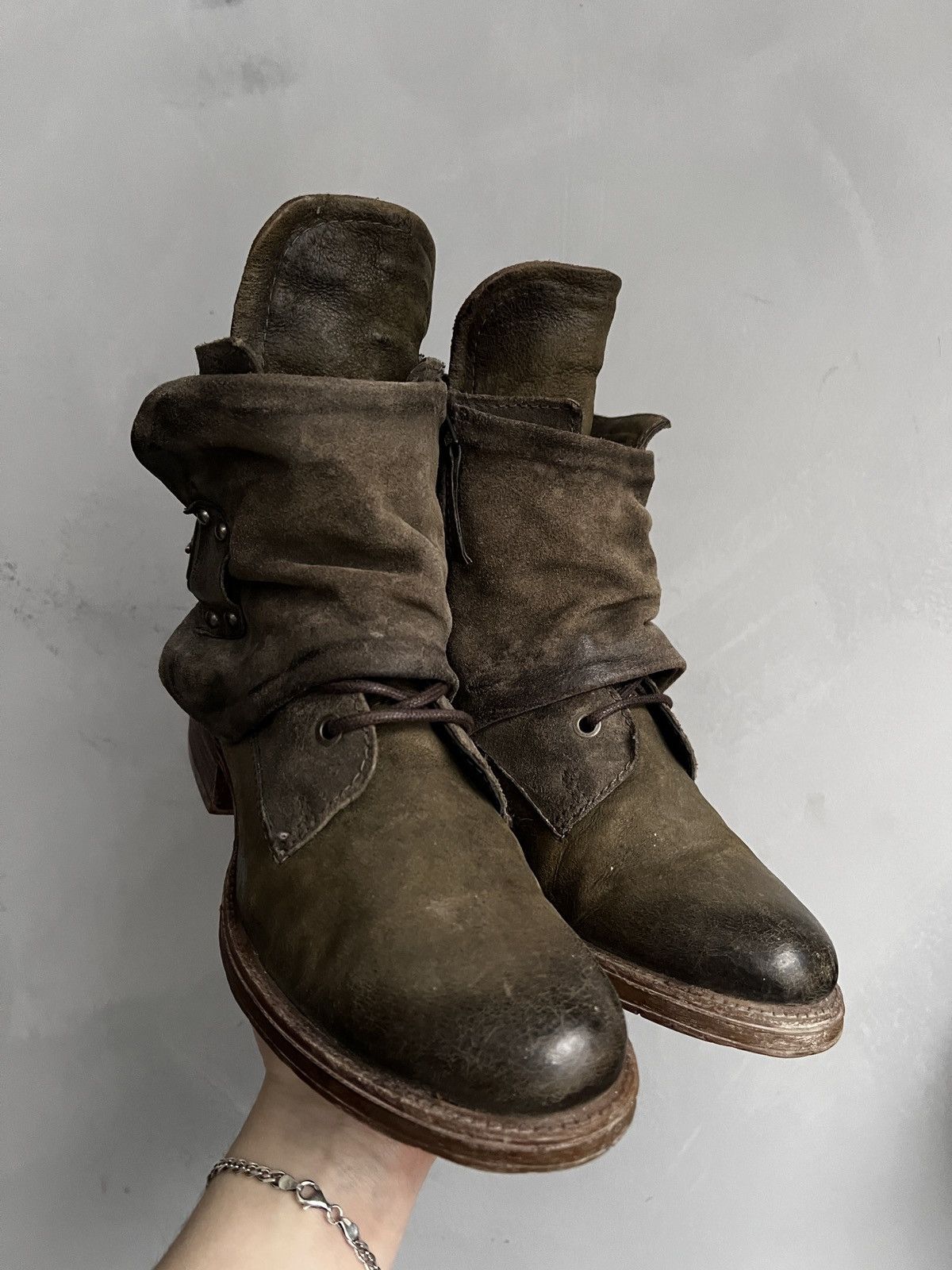 A.S.98 A.S. 98 Emerson Engineer - Green ankle vintage boots Size US 8 / IT 38 - 7 Thumbnail