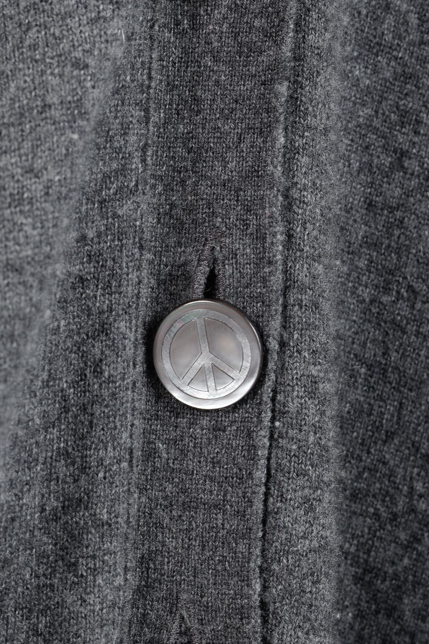 Other Queene and Belle Grey Cashmere Intarsia V-Neck Cardigan Size M / US 6-8 / IT 42-44 - 9 Thumbnail