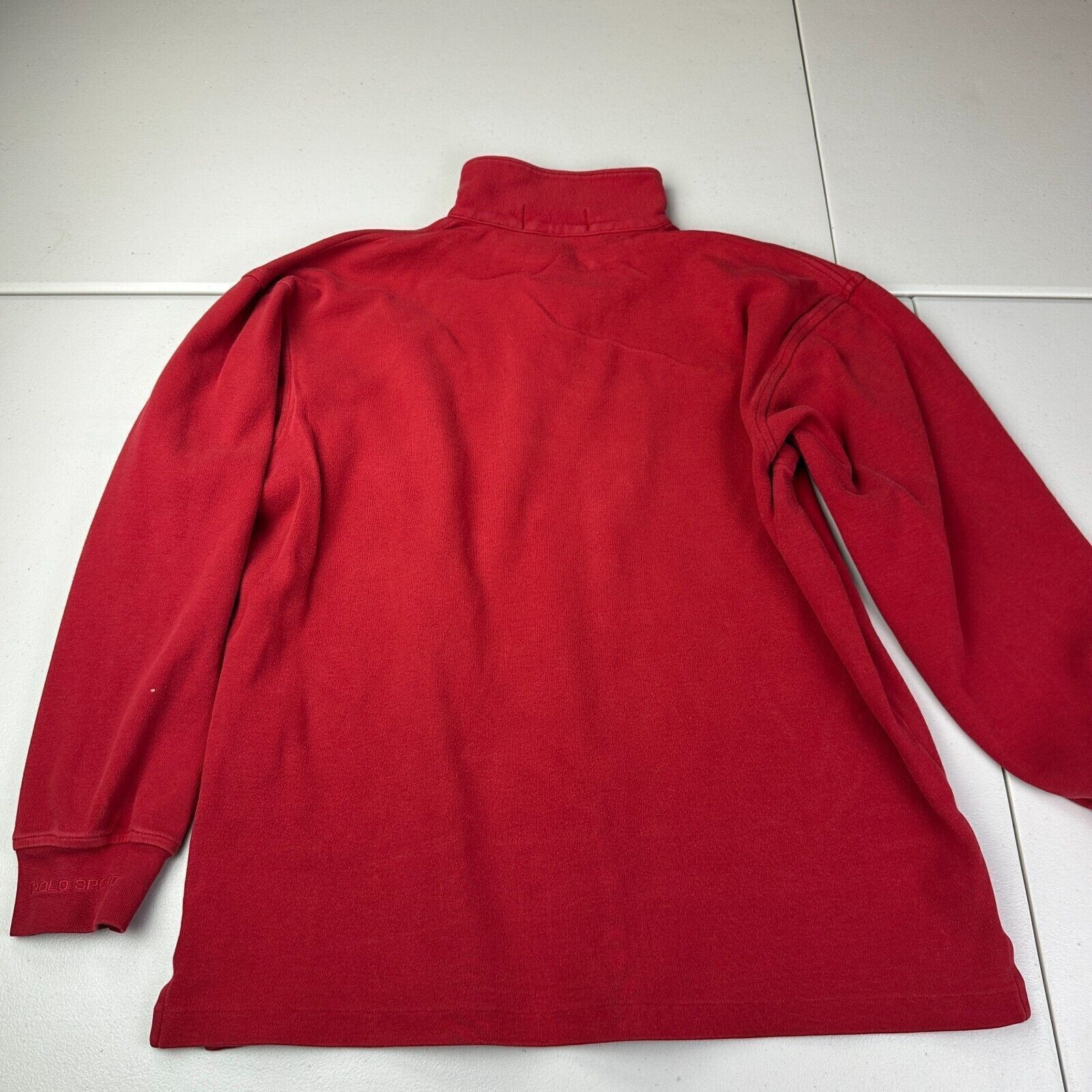 Polo Ralph Lauren Polo Sport 1/4 Zip Pullover Sweater Men Large 100% Cotton Size US L / EU 52-54 / 3 - 4 Thumbnail