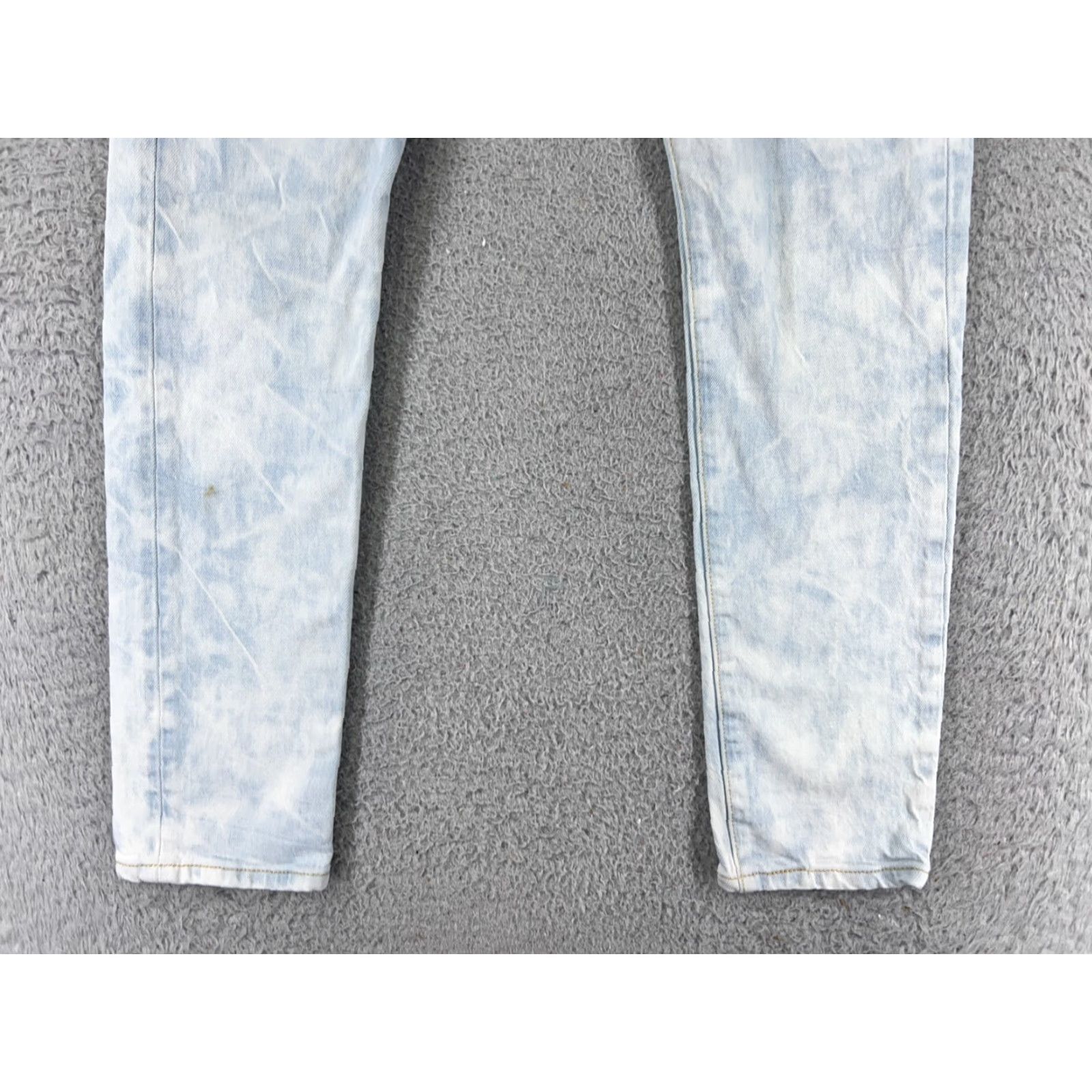 Levi's Levis Jeans Adult 25 Blue Denim 501 Skinny Button Big E Premium Acid Wash Size 42" / US 20 - 2 Thumbnail