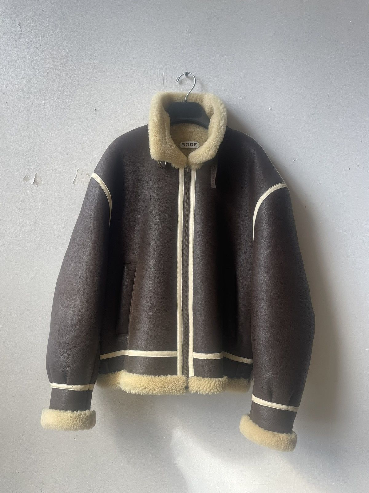 Bode Bode Suede Leather Rickrack Workshirt M/L | Grailed