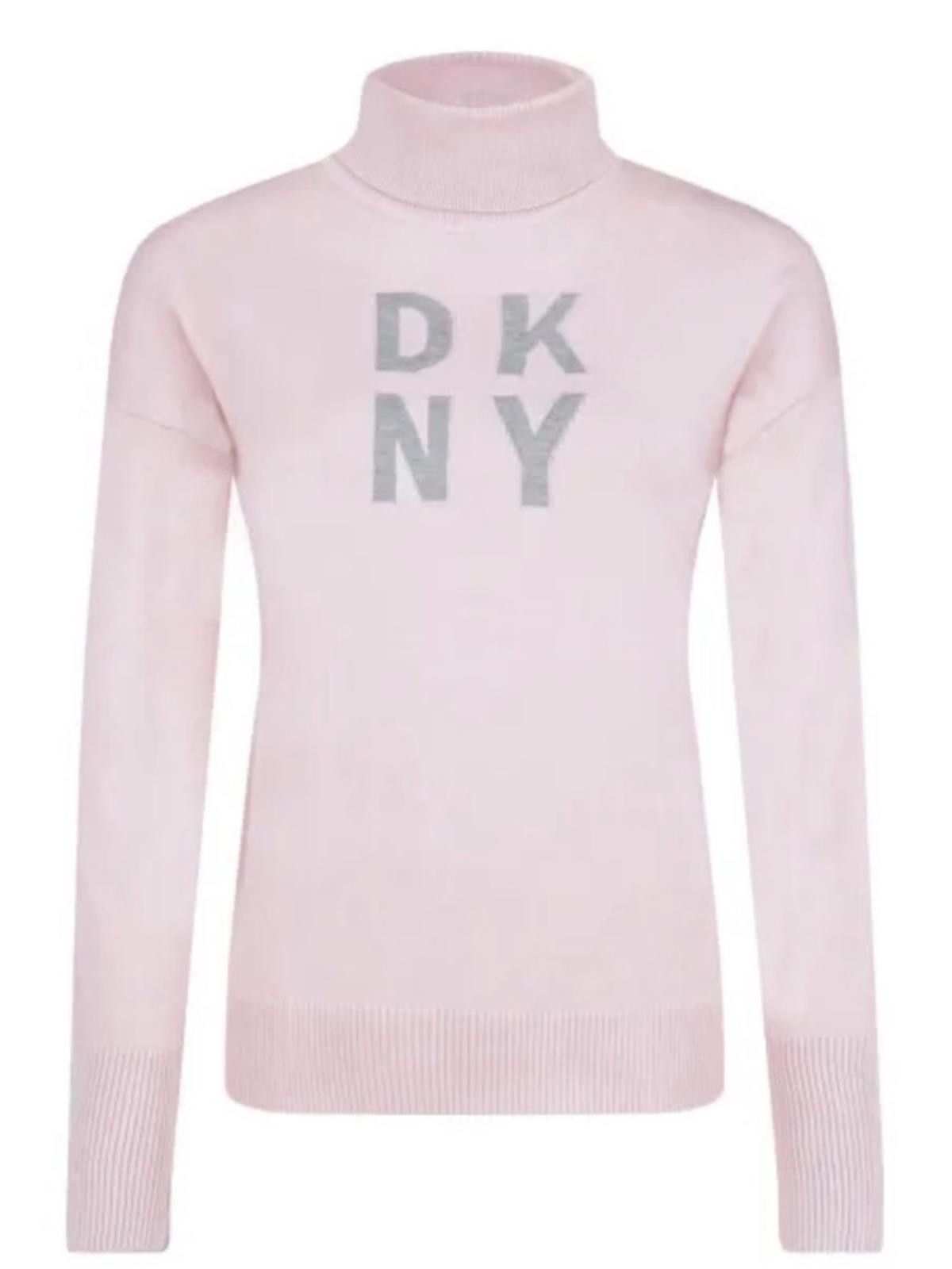 DKNY DKNY / Logo Turtleneck Sweater / Blush Pink Size S / US 4 / IT 40 - 3 Thumbnail