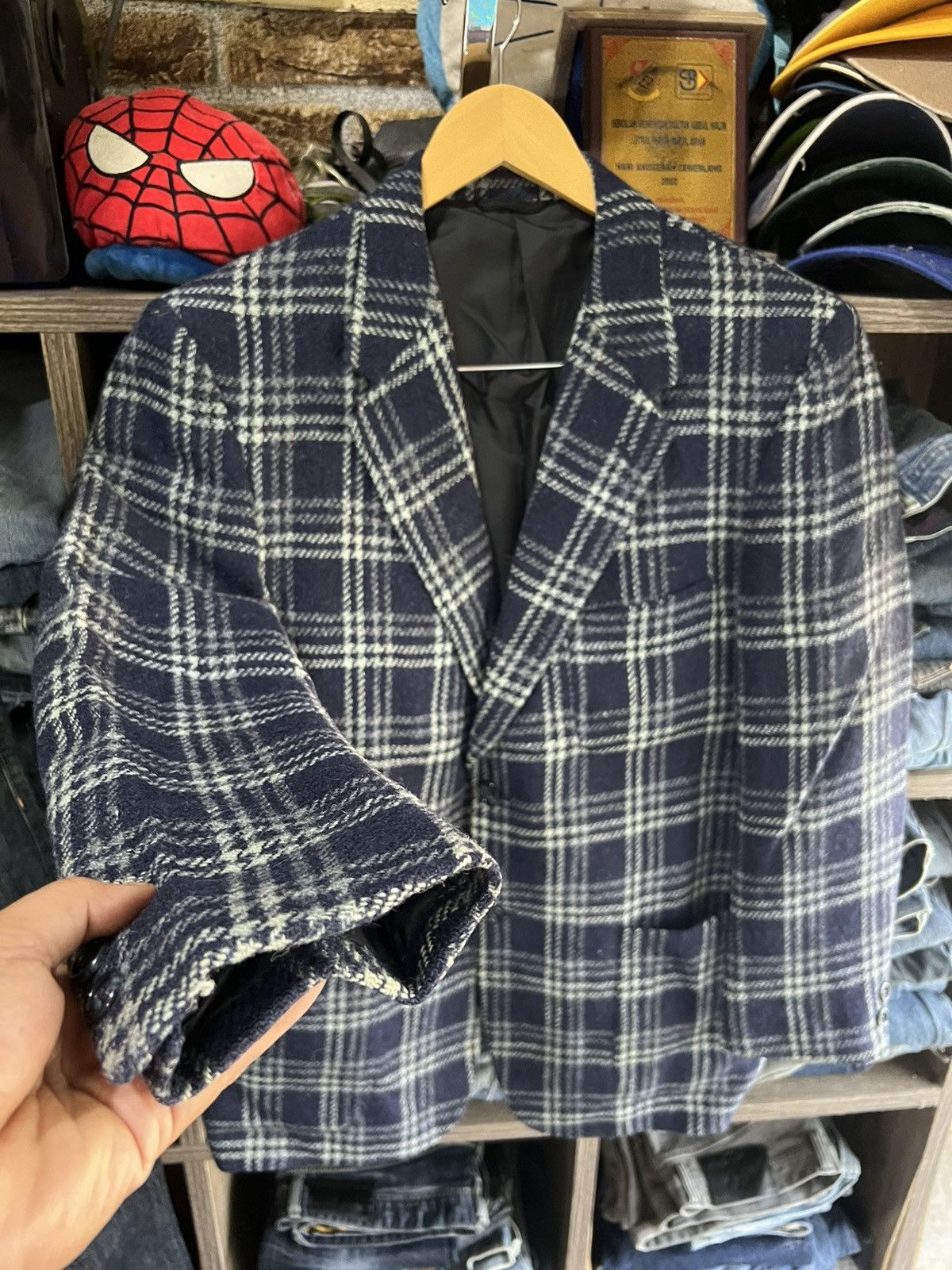 Harris Tweed 🔥Hand Woven Harris Tweed Knit Blazer Size 44S - 12 Thumbnail