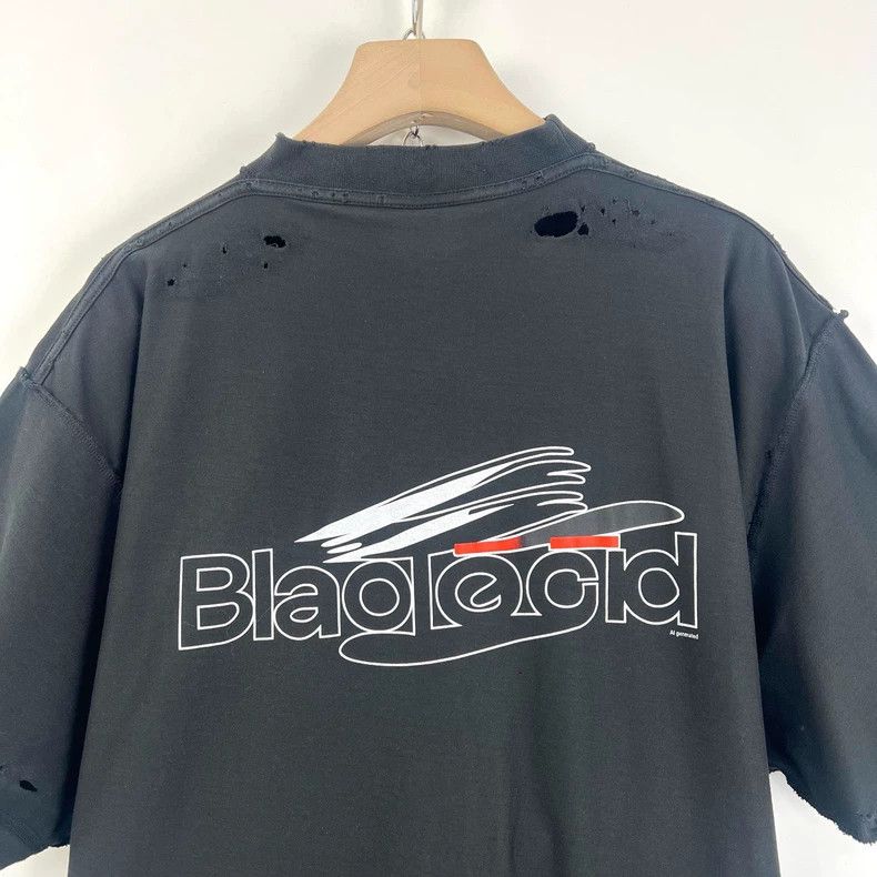 Balenciaga Balenciaga Black Ai Generation Destruction Short Sleeve Size US S / EU 44-46 / 1 - 8 Thumbnail