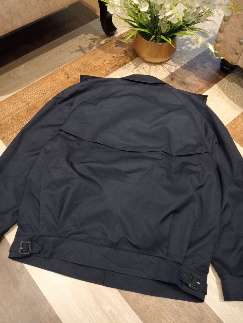 Burberry Prorsum VINTAGE BURBERRYS COTTON POLY TRENCH JACKET - NAVY Size US L / EU 52-54 / 3 - 19 Thumbnail